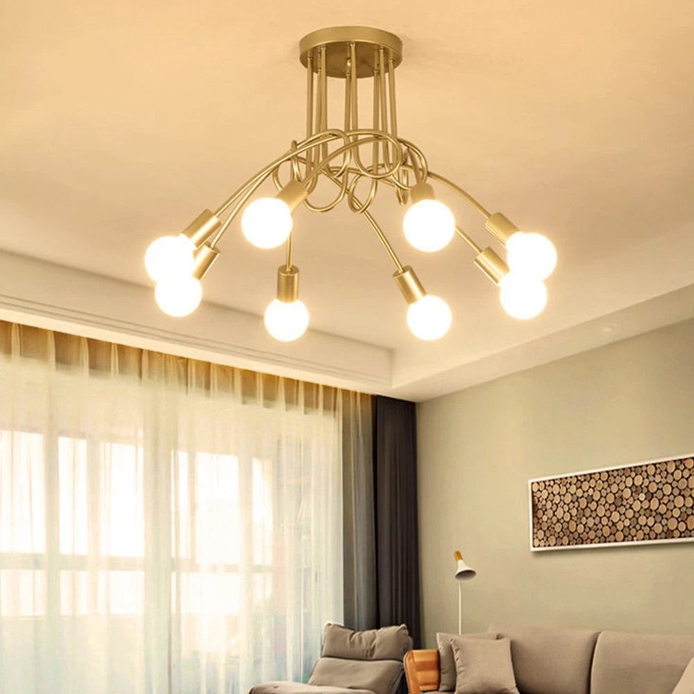 Gold-ceiling-light-fixture-in-a-living-room-setting